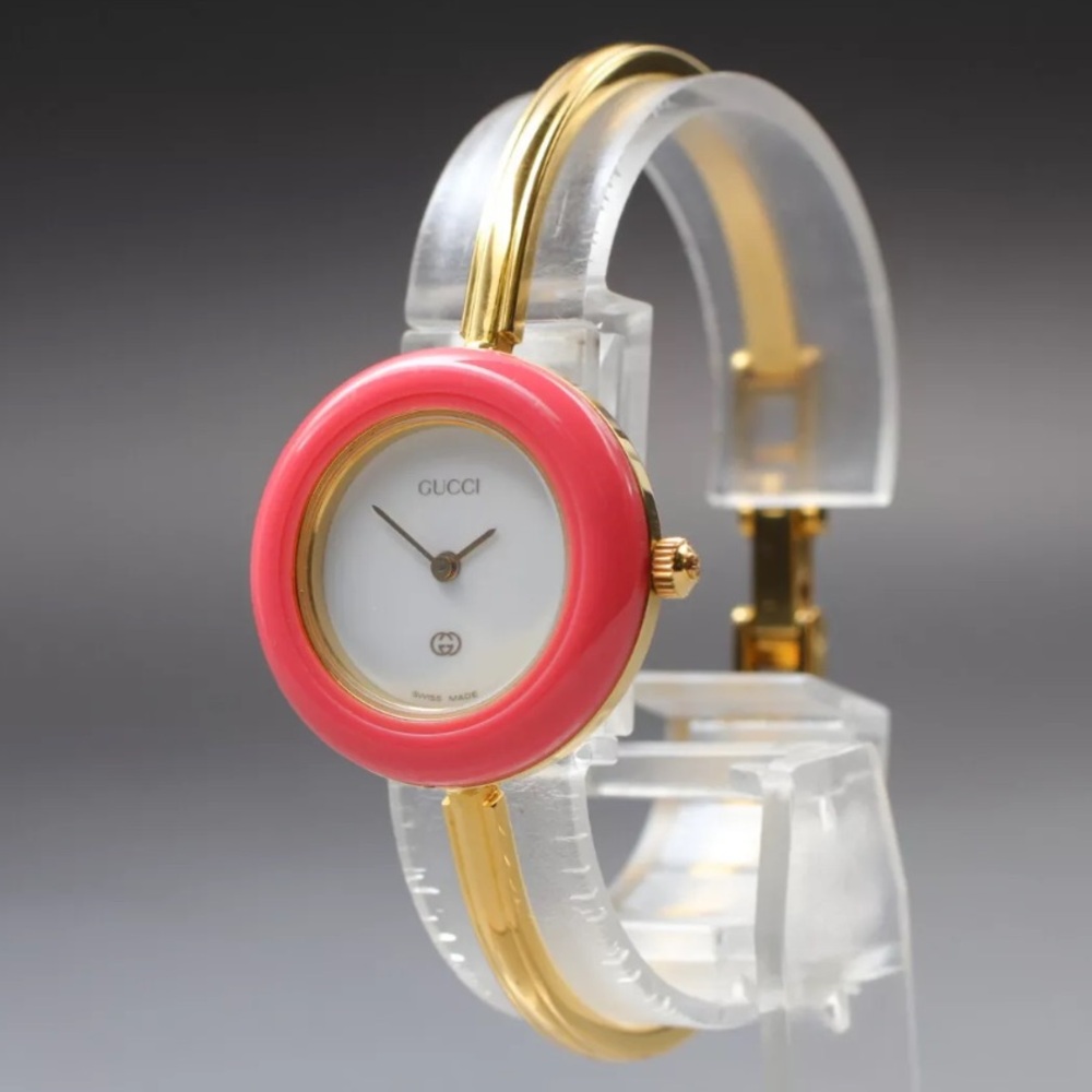 GUCCI ICONIC 14K Gold Plated LUXURY Statnent Watch - Picture 3 of 11